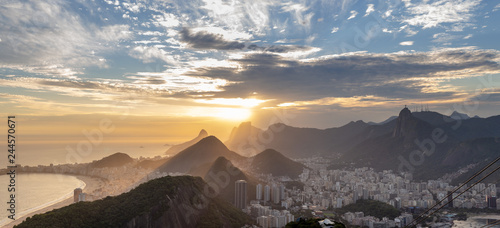 Panoramic view of Rio de Janeiro from the Sugarloaf