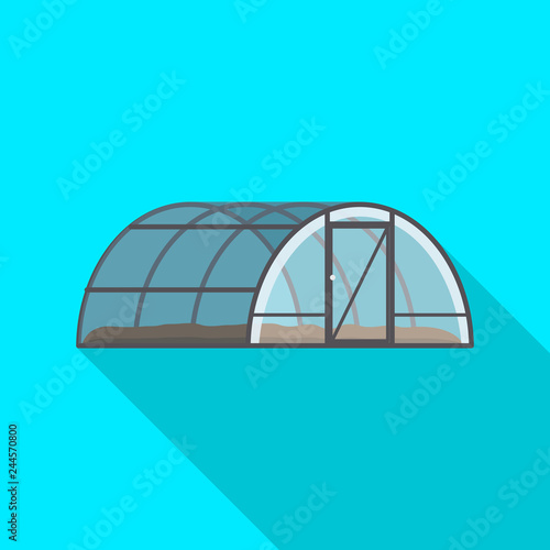 Vector illustration of greenhouse and plant sign. Set of greenhouse and garden vector icon for stock. © Svitlana