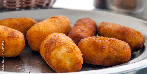 Croquettes served on a plate