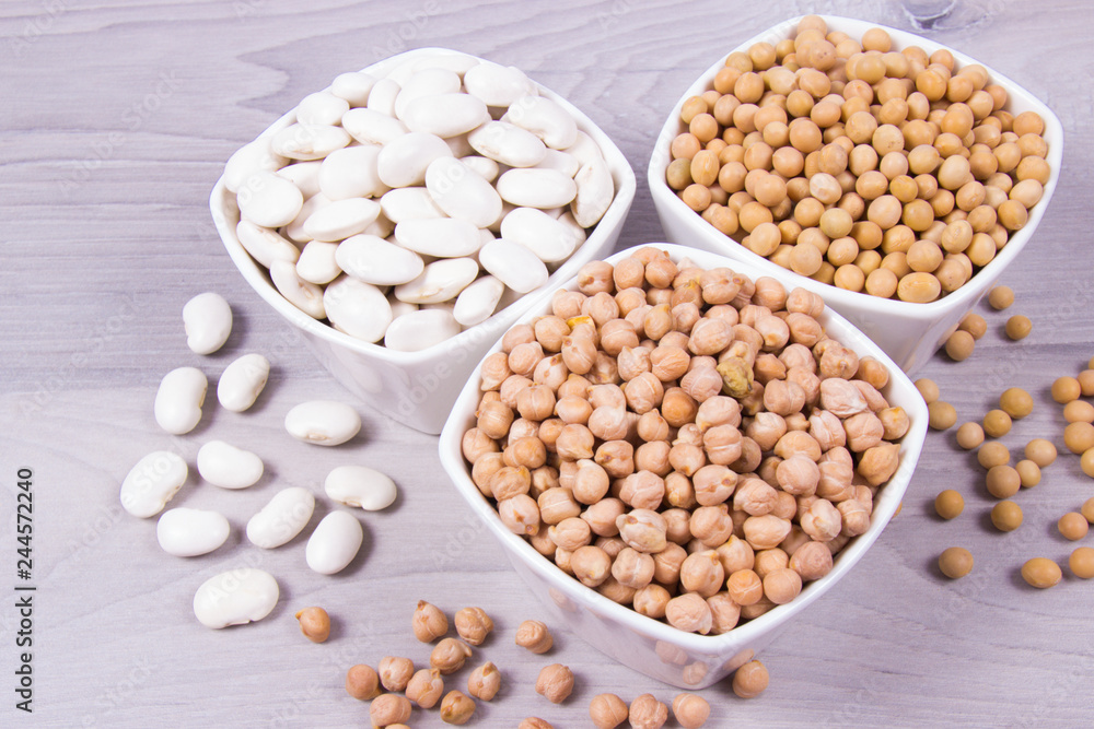 Vegetable protein, legume seeds. Conception of healthy eating. Vegetable protein, legume seeds. Conception of healthy eating.