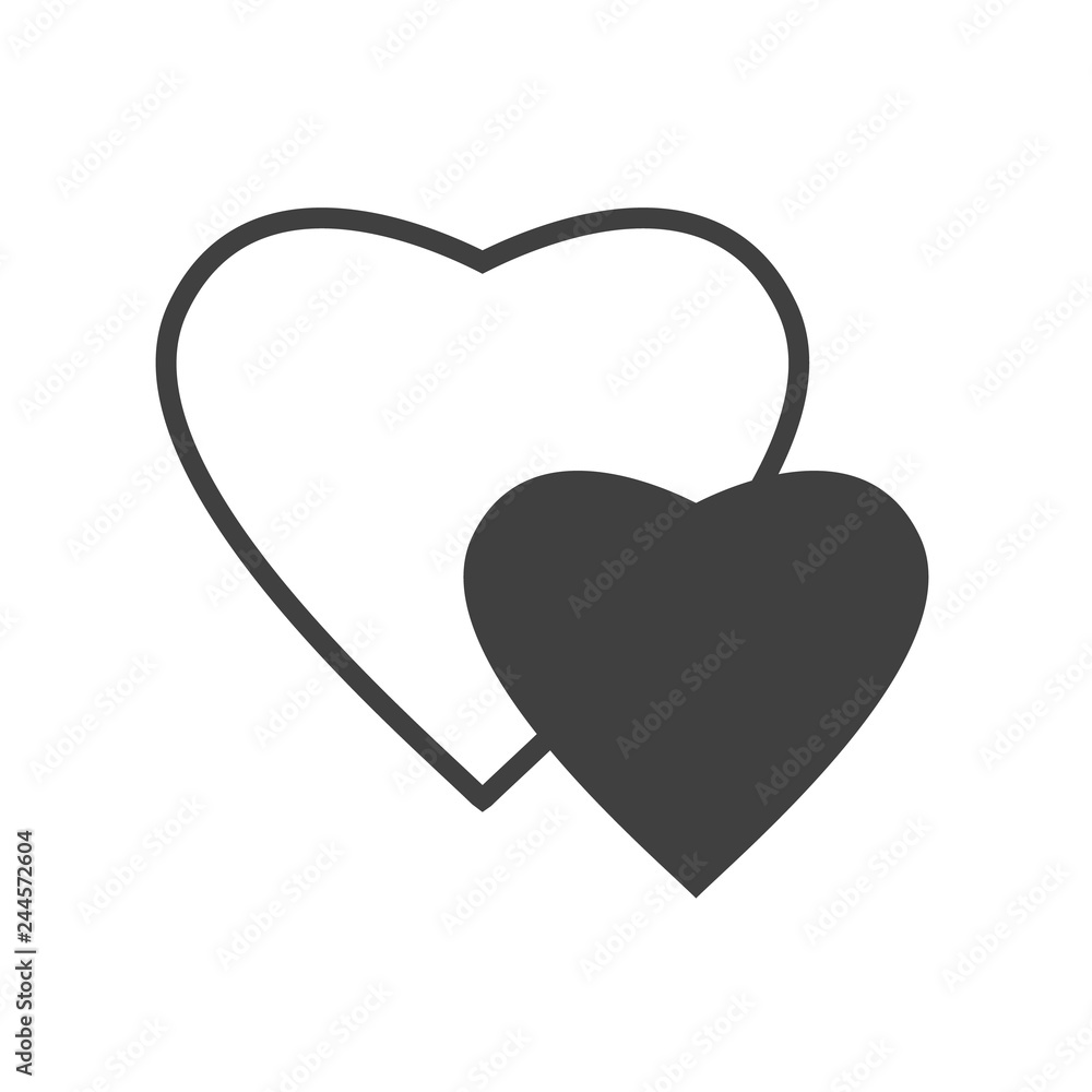 Heart or love icon isolated flat vector sign for logo Heart or love icon isolated flat vector sign for logo