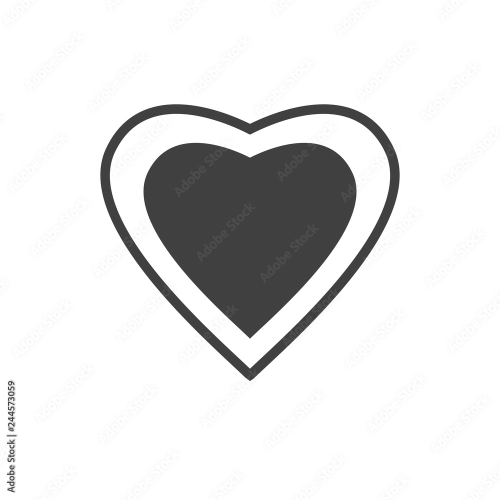 Heart or love icon isolated flat vector sign for logo Heart or love icon isolated flat vector sign for logo