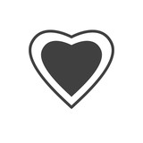 Heart or love icon isolated flat vector sign for logo 