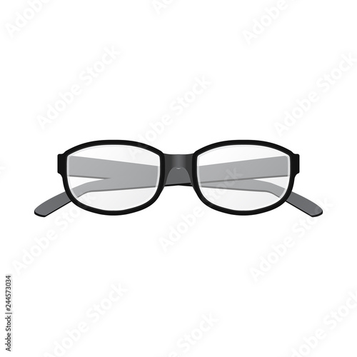 Vector design of glasses and frame sign. Set of glasses and accessory vector icon for stock.
