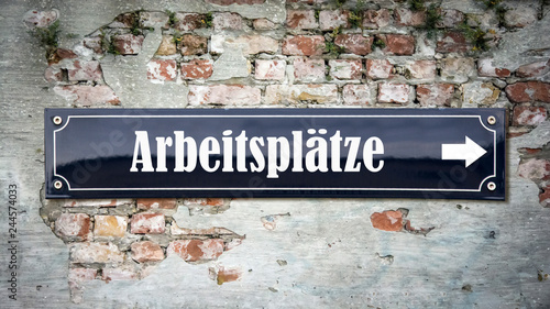 Schild 390 - Arbeitsplätze