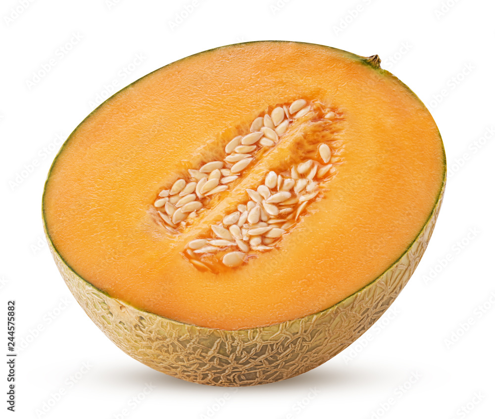 Cantaloupe japanese melon cut in half