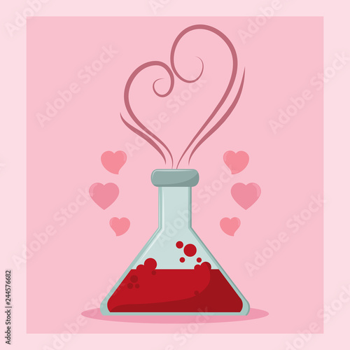 Flask with love formule concept