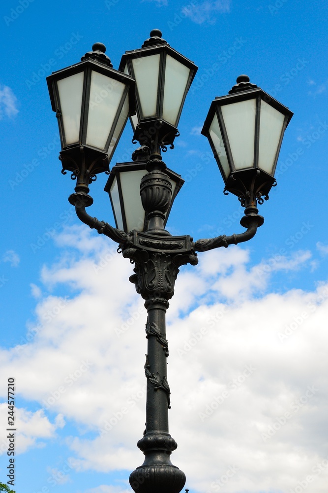 Street lamp in Moscow, Russia