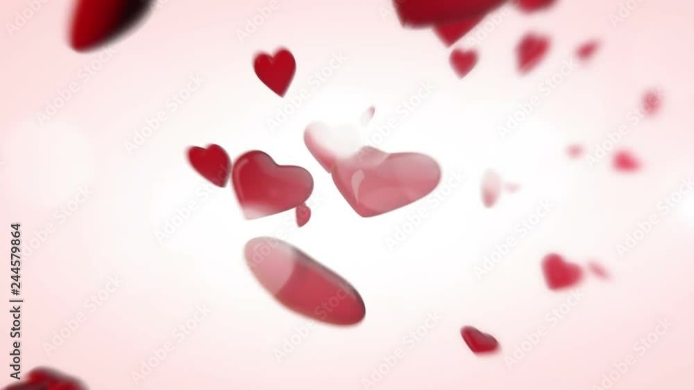 3D Looped Hearts Background V1 3D Looped Hearts Background V1