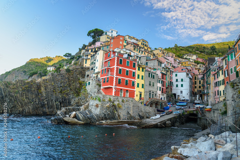 View of Riomaggiore, Cinque Terre. Italy