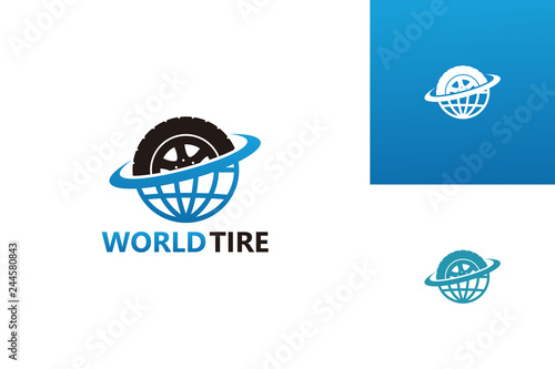 World Tire Logo Template Design Vector, Emblem, Design Concept, Creative Symbol, Icon