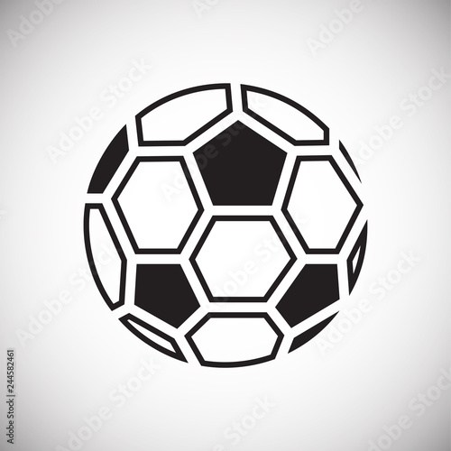 Soccer ball icon on white background for graphic and web design, Modern simple vector sign. Internet concept. Trendy symbol for website design web button or mobile app