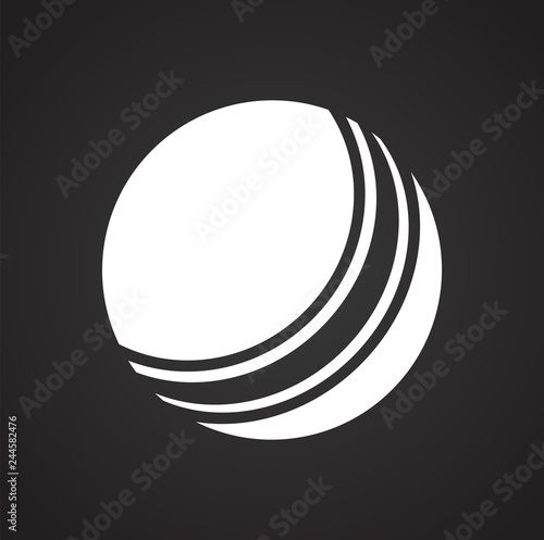 Beach ball icon on black background for graphic and web design, Modern simple vector sign. Internet concept. Trendy symbol for website design web button or mobile app