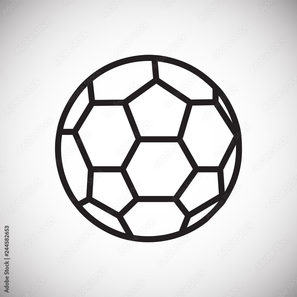 Obraz premium Soccer ball icon on white background for graphic and web design, Modern simple vector sign. Internet concept. Trendy symbol for website design web button or mobile app