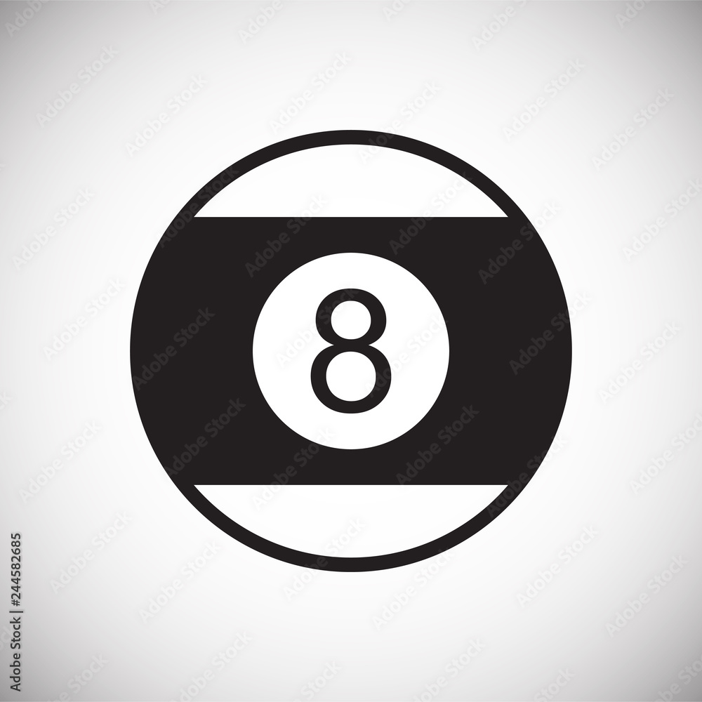 Pool eight ball icon on white background for graphic and web design, Modern simple vector sign. Internet concept. Trendy symbol for website design web button or mobile app Pool eight ball icon on white background for graphic and web design, Modern simple vector sign. Internet concept. Trendy symbol for website design web button or mobile app