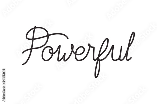 powerful label isolated icon