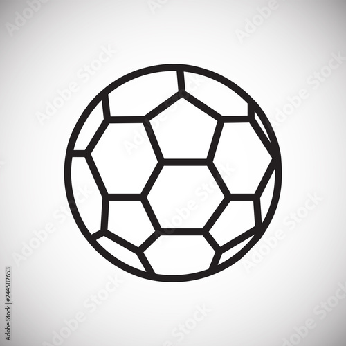 Soccer ball icon on white background for graphic and web design, Modern simple vector sign. Internet concept. Trendy symbol for website design web button or mobile app