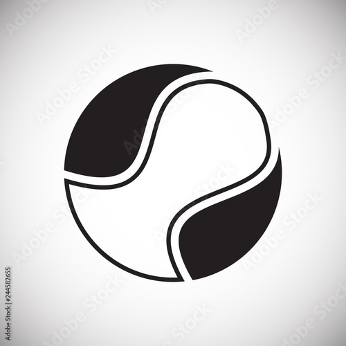 Tennis ball icon on white background for graphic and web design, Modern simple vector sign. Internet concept. Trendy symbol for website design web button or mobile app