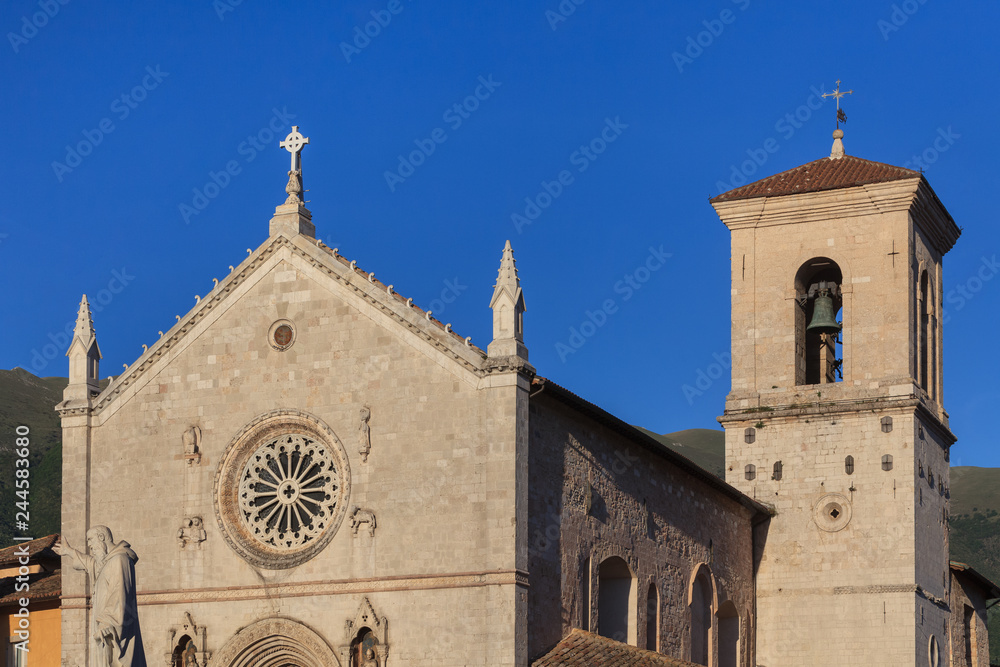 The Basilica of San Benedetto in Norcia, Italy