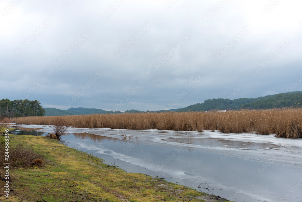 Lake Yayla,in the Buldan district of Denizli province of Turkey.