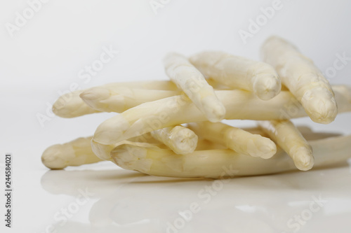 White Asparagus on a white backdrop