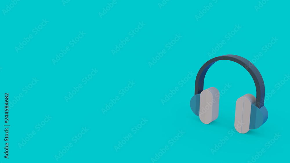 3d icon of headphones 3d icon of headphones