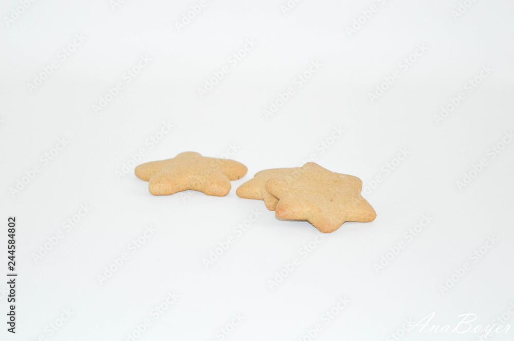 christmas cookies on white background christmas cookies on white background