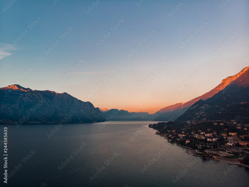 Lake Lago Garda - view of Malcesine village.