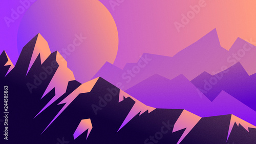 mountains vector background