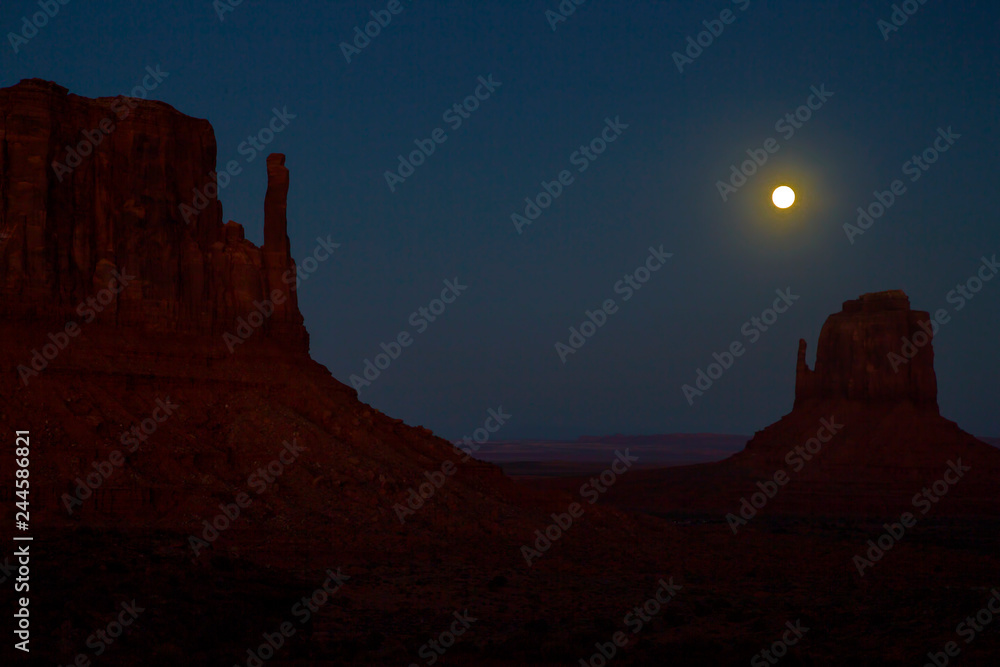 Monument Valley Moon Rising