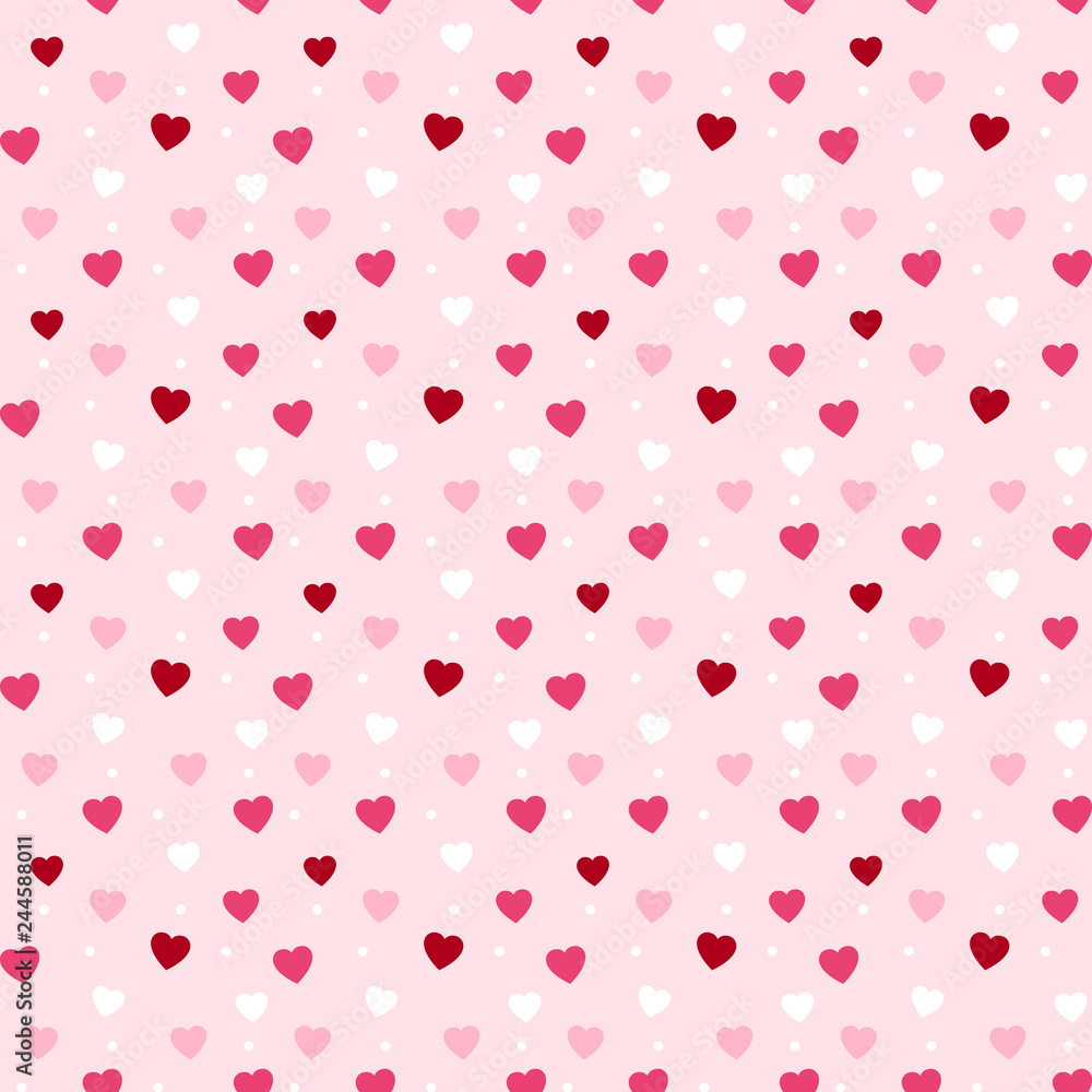 Cute hearts seamless pattern design for valentine's day or feminine designs