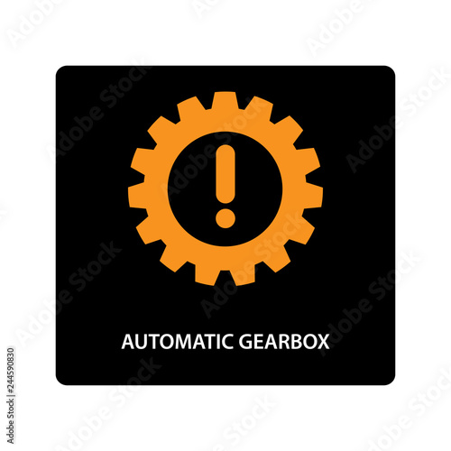 warning dashboard car icon,  automatic gearbox