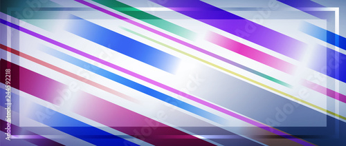 Background with frame made of colored lines