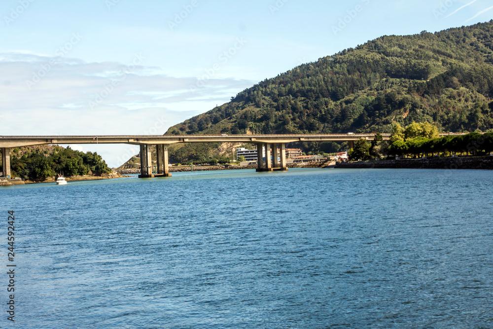 Orio in the Basque country, Spain, on a sunny day by the sea