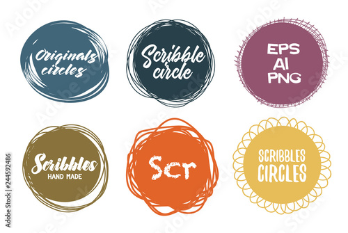 Hand made scribble circle.