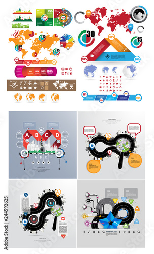 Infographic vector elements for business illustration