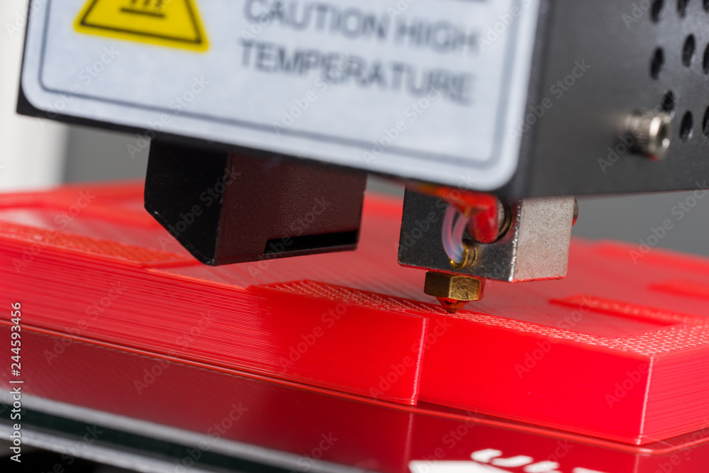 Naklejka premium 3D printer close-up