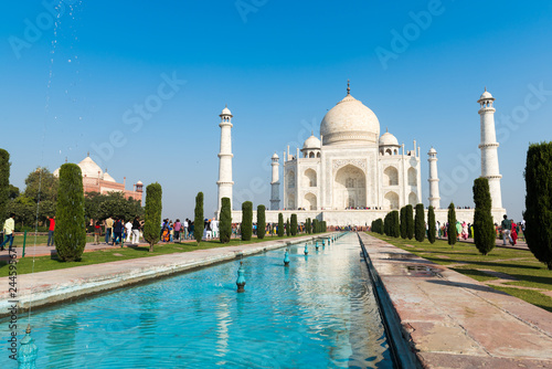 Taj Mahal with blue sky