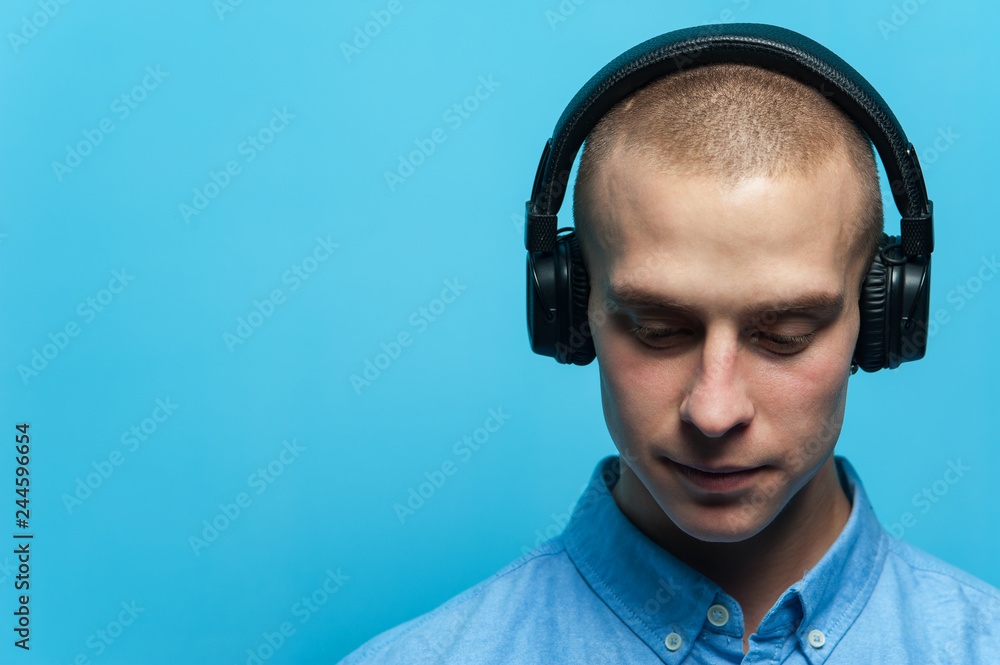 Portrait of a young handsome guy DJ Portrait of a young handsome guy DJ