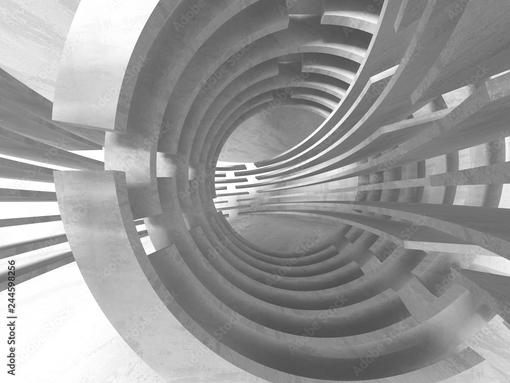 Fototapeta premium Abstract geometric concrete architecture background