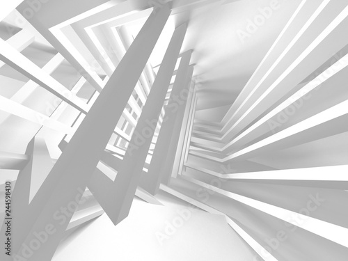 Abstract Modern White Architecture Background