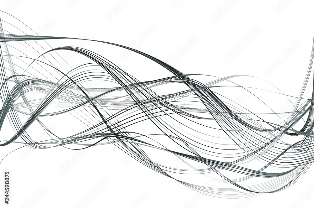 Abstract Black and White Pattern with Waves. Striped Linear Texture. 3D Illustration Abstract Black and White Pattern with Waves. Striped Linear Texture. 3D Illustration