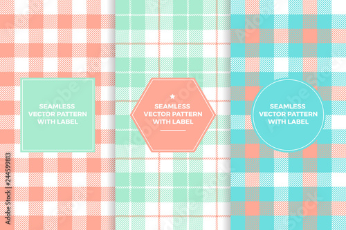 Coral, Mint and Aqua Tartan...