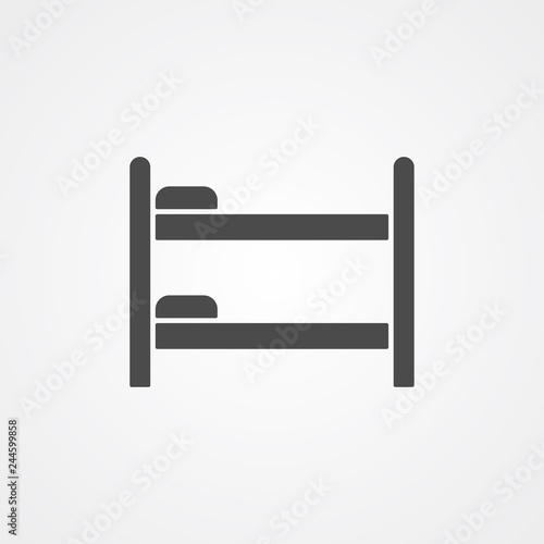 Bunk bed vector icon sign symbol