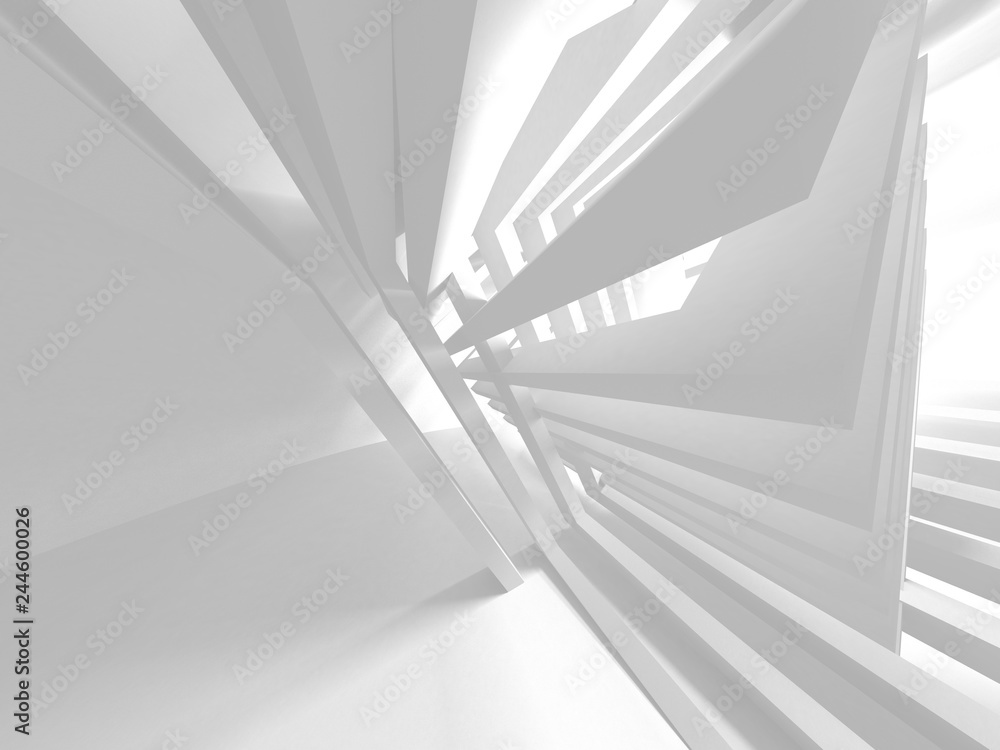 Obraz premium White Architecture Construction Modern Interior Background