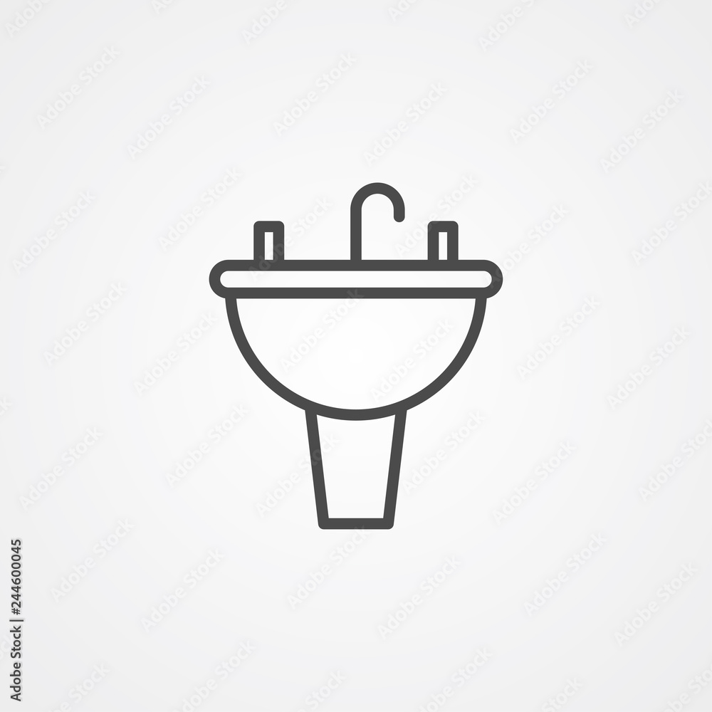 Basin vector icon sign symbol Basin vector icon sign symbol