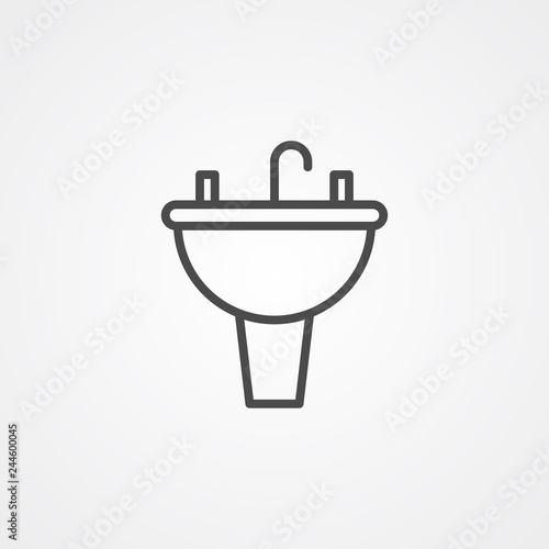 Basin vector icon sign symbol