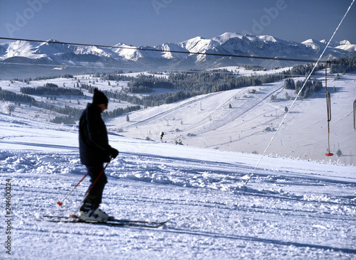 Bialka Tarzanska, Poland: January, 2005: ski lift Litwinka in Bialka Tatrzanska photo