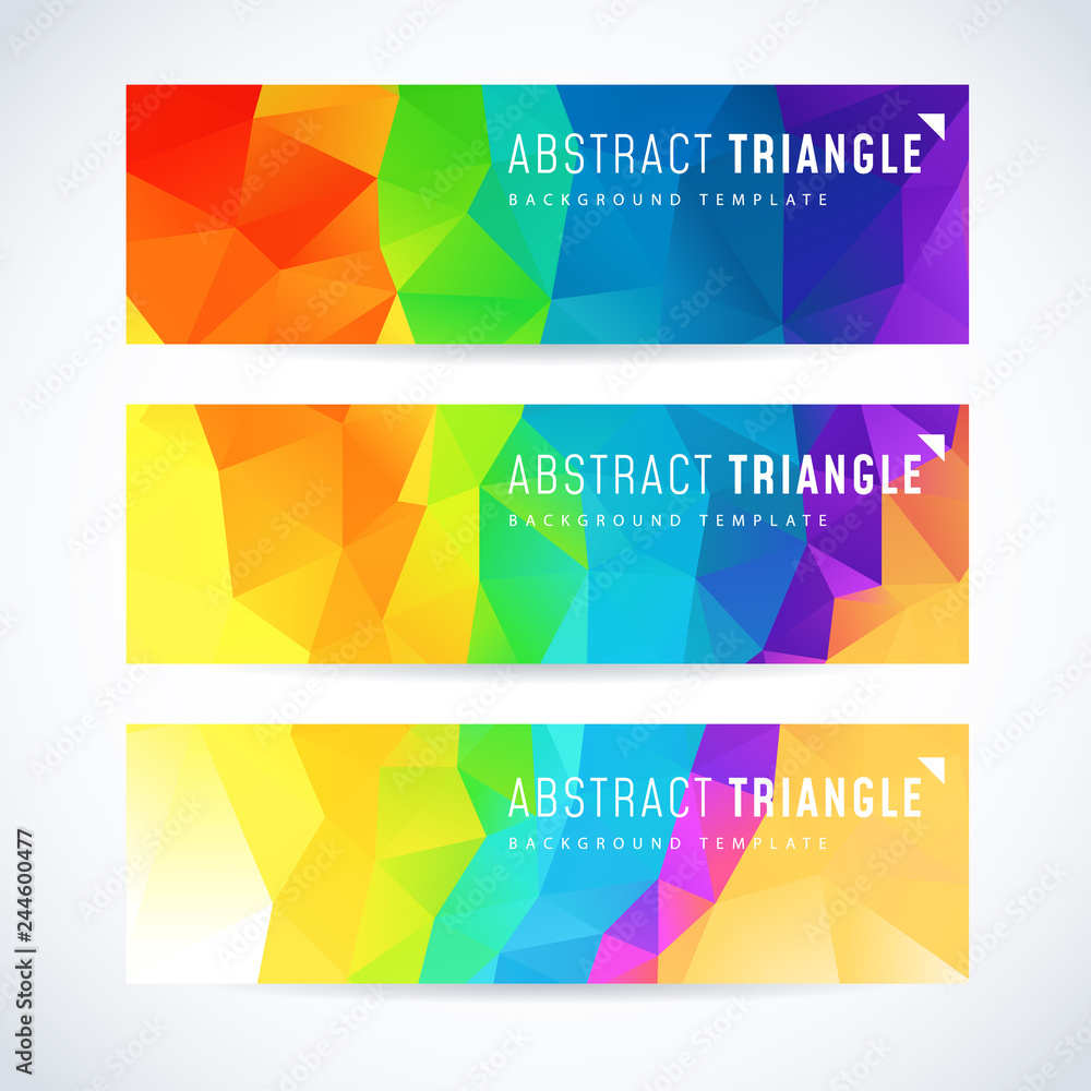 Vector banners set abstract triangle background Vector banners set abstract triangle background