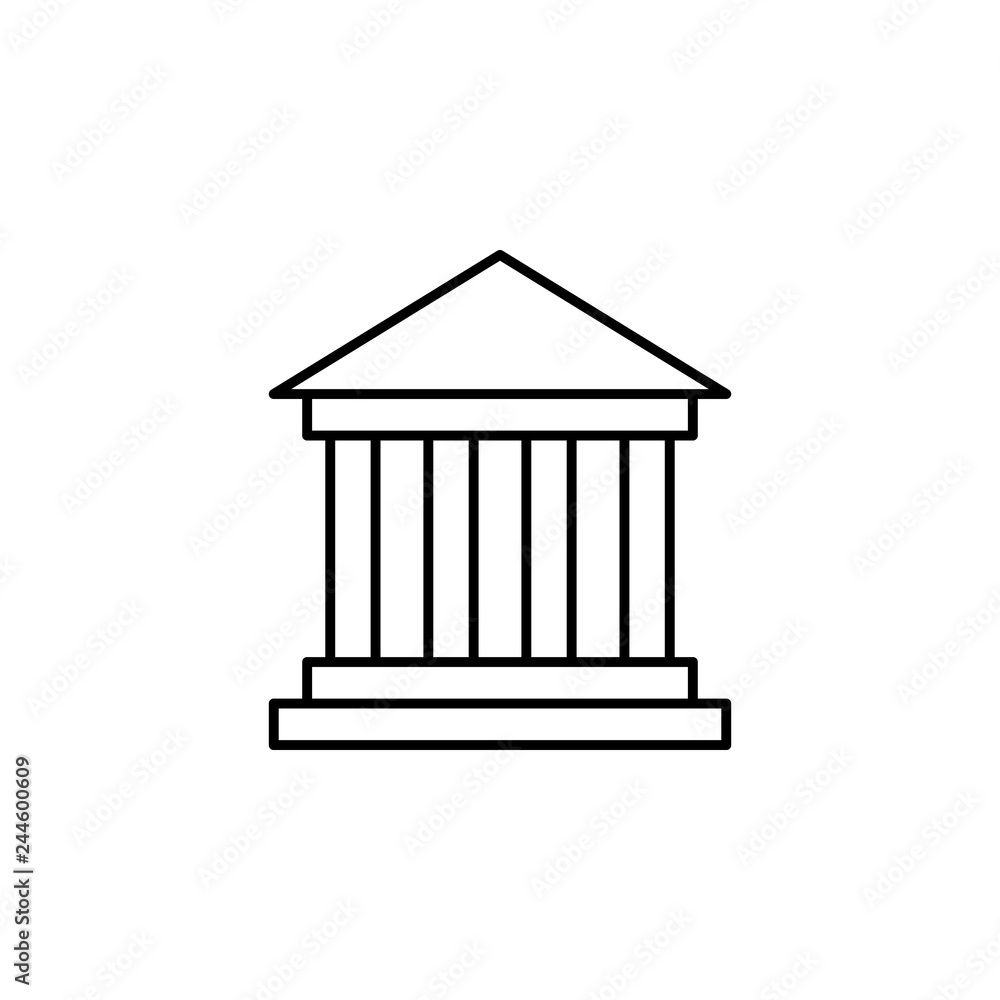 travel, museum outline icon. Element of travel illustration. Signs and symbols icon can be used for web, logo, mobile app, UI, UX travel, museum outline icon. Element of travel illustration. Signs and symbols icon can be used for web, logo, mobile app, UI, UX